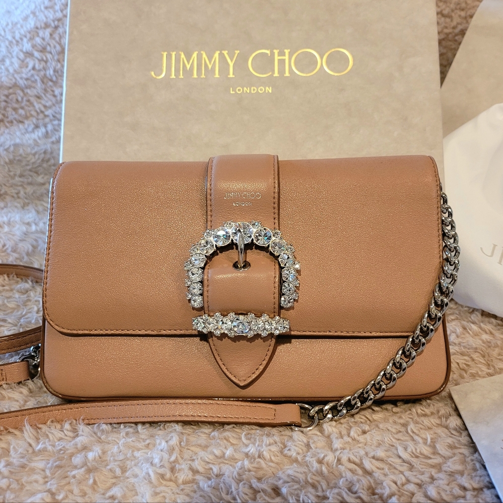 🔥AUTHENTIC🔥 JIMMY CHOO Chéri Wallet w/Chain